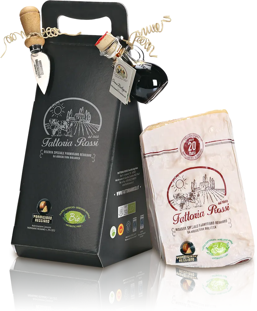 Parmigiano Reggiano Bio Confezione Regalo 1 Kg Coltellino e Aceto